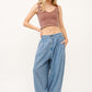 And The Why Elastic Back Pleated Baggy Jeans