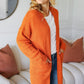 Haptics Full Size Stripe Textured Open Front Cardigan with Pockets