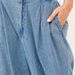 And The Why Elastic Back Pleated Baggy Jeans